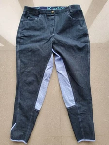 Kadence Womens Riding Breeches Grippy Seat Blue Denim Size 16 Worn Once - Picture 1 of 8