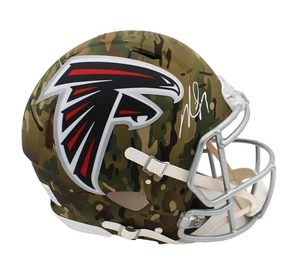 Michael Vick Signed Atlanta Falcons Speed Authentic Camo NFL Helmet - Picture 1 of 2