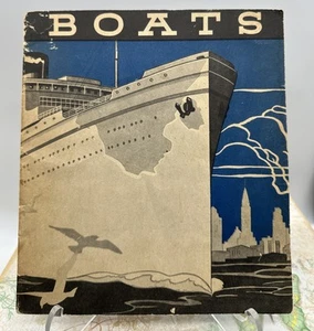 1935 Boats: The Work They Do and the Way They Do It Grosset & Dunlap Kids Book - Imagen 1 de 9