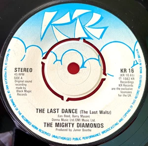 Mighty Diamonds The Last Dance (Last Waltz) 7" UK RI 1982 KR 16 b/w Lucky VINYL - Picture 1 of 6