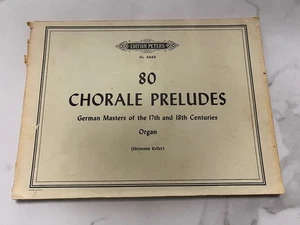 80 Chorale Preludes Organ German Masters 17th & 18th Centuries Music Book - Picture 1 of 5
