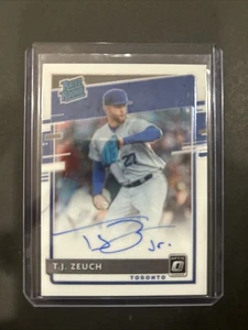 Donruss Optic Rated Rookie T.J. Zeuch 2020 automático - Imagen 1 de 2