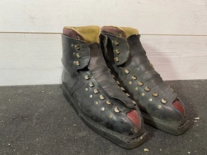 Scarponi da sci uomo vintage Koflach pelle italiana svizzeri 1920-1940 - Foto 1 di 13