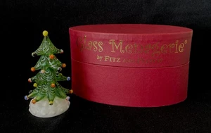 SELTENER FITZ & FLOYD GLAS MENAGERIE WEIHNACHTSBAUM # 643/1206 MUNDGEBLASEN MIT BOX - Bild 1 von 10