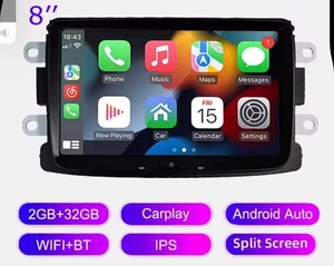 Autoradio Android Per Dacia Duster, Sandero, Logan Renault Captur 2 G / 32G - Foto 1 di 5