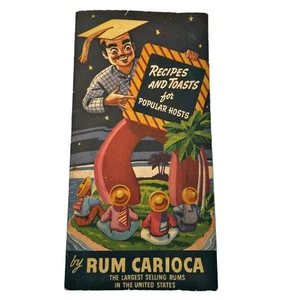 Vintage 50s MCM Rum Carioca Paper Recipe Advertisement Book Pamphlet - Bild 1 von 4