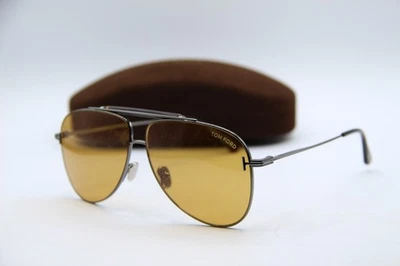 NUEVAS GAFAS DE SOL TOM FORD TF 1018 BRADY 08E PLATEADAS HABANA AUTÉNTICAS 60-11 Foto 1 de 4