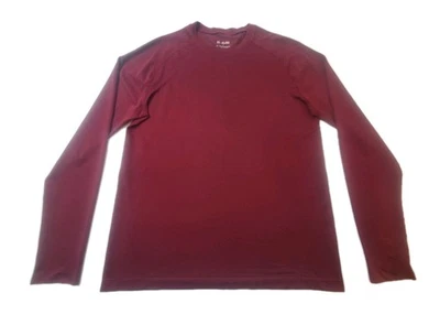 01. Camisa ALGO Performance Hombre Talla Grande Borgoña Manga Larga Gimnasio Activo FPS 40 Foto 1 de 4