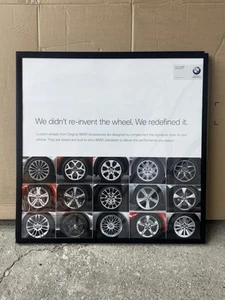 BMW Motorsport Accessories 2009 Wheels Dealership Poster OEM 24x24 Framed! NEW - Picture 1 of 9