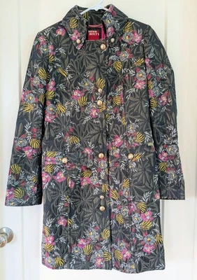 Abrigo Chaqueta Miss Sixty Talla Lg Jacquard Y2K Años 90 Rosa Satinado Forrado Grunge Gótico Foto 1 de 4