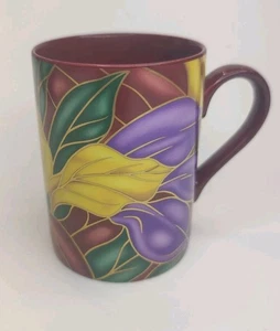 Fitz and Floyd Cloisonne Tropicana Coffee Mug Mint 9oz Japan - Picture 1 of 6