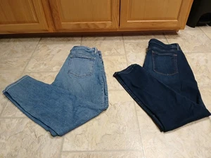 2 Loft Woman's Jeans Size 12/31 Skinny Medium Dark Wash Denim Fit Cotton Blend - Picture 1 of 15