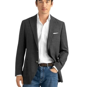 Reda Charcoal Gray Italian Wool Sport Coat Size 40 R Without Prejudice London - Picture 1 of 16
