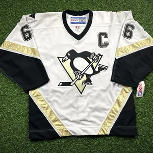 ¡Nuevo! Camiseta CCM NHL On Ice 2002 auténtica Pittsburgh Penguins Mario Lemieux 52 - Imagen 1 de 21