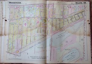 1910 GM HOPKINS ROCHESTER NY FRANCIS PARKER P.S. 25 MONROE AV-EAST AV ATLAS MAP