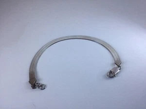 Sterling Silver 925 Fancy Weave Herringbone Bracelet 7.25 Grams Of Silver - Picture 1 of 7