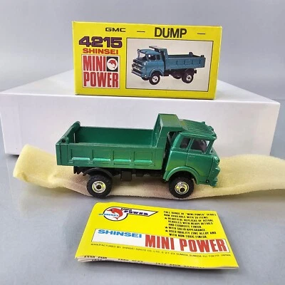 Camión de volteo Shinsei Mini Power #4215 GMC 1:60 vehículo de construcción fundido a presión de colección Foto 1 de 4