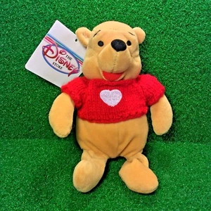 "NUEVO Mini Bolso Disney Frian POOH con Suéter Rojo 8"" Winnie The Pooh Peluche Oso de Juguete - Imagen 1 de 12