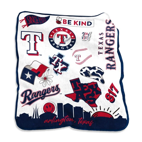 Texas Rangers 50'' x 60'' Native Raschel Plush Throw Blanket Cover