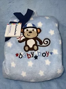 Garanimals blau Baby Junge Decke Affe Baseball Sterne - Bild 1 von 3