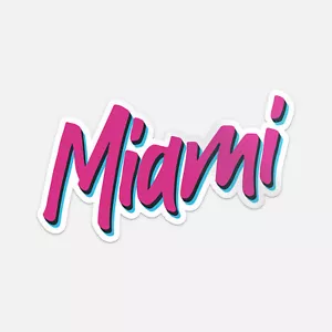 Miami Sticker Vinyl Car Bumper Decal - Picture 1 of 4