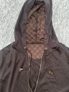 RARE!! Louis Vuitton Brown Damier Zip Hoody size XL Men’s XL 100% Authentic - Picture 1 of 11