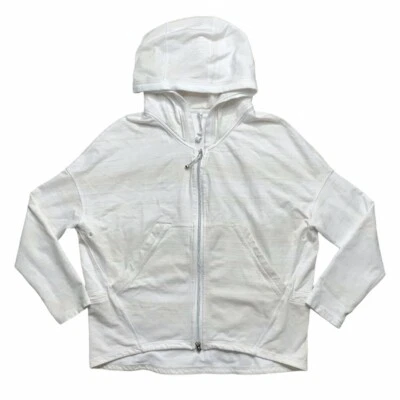 Sudadera con Capucha Lululemon Talla 4 Hold Your Om Rayas Justas Blanca/Blanca *Defectos Foto 1 de 4