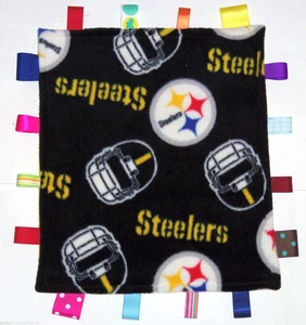 Pittsburgh Steelers Fleece Cinta Manta de Seguridad Bebé NFL Fútbol 13" x 15" - Imagen 1 de 3