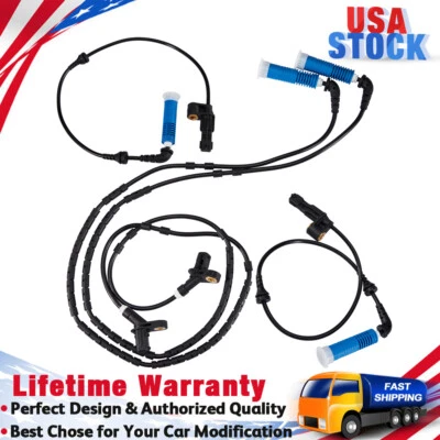 For 2001-2006 BMW 325Ci 330Ci 325i 330i ABS Wheel Speed Sensor Front Rear, 4PCS - Image 1 of 4