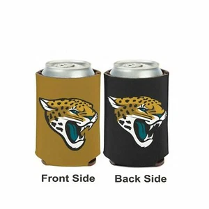 Licensed Football 2 Sided 12 oz Jacksonville Jaguars Can Cooler Koozie - Picture 1 of 1