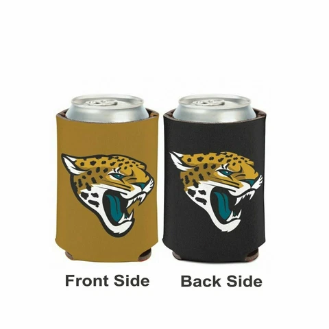Licensed Football 2 Sided 12 oz Jacksonville Jaguars Can Cooler Koozie Cover