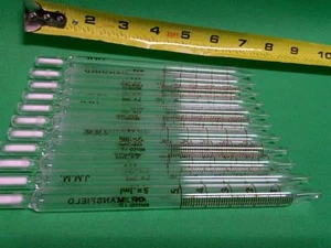 8 Bellco shortie 1 ml glass graduated serological pipets / pipettes,1226-01010 - Picture 1 of 2