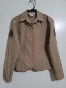 DSCP Marine women Poly/Wool Khaki L/S Shirt 8410-01-514-8679 sz (8/R) #50 - Picture 1 of 3
