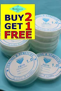 Cuerda de pulsera elástica de hilo de cuentas elástica, fabricación de joyas 0,5 -1 mm - Imagen 1 de 9