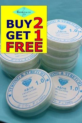 Crystal Clear Strong Elastic Bead Thread Cord String For Jewellery Making  B2G1F - Image 1 of 4