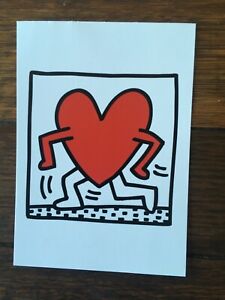 Keith Haring Untitled  Official Exhibition Postcard Tate Gallery (Pop Art -Love)