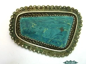 Broche colgante vintage de filigrana de plata esterlina década de 1950 - Imagen 1 de 4