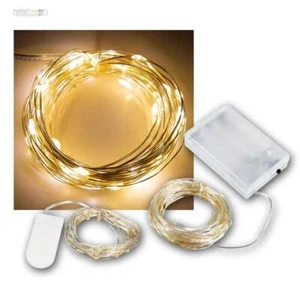 LED Draht-Lichterkette "Micro" biegsam 20er/50er LEDs warmweiß Batterie-Betrieb - Bild 1 von 10