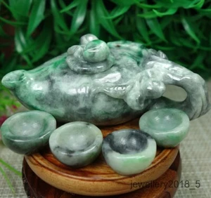 Certified Green Burma 100% Natural A jadeite jade Display~ Teapot  茶壶 摆件 - Picture 1 of 12