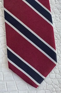 VTG Liberty London Necktie Silk Repp Diagonal Stripe Blue Red USA 3 X 58” READ - Picture 1 of 8