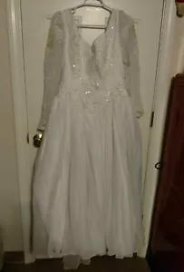 Wunderschönes Brautkleid Perlen Langarm ~LQQK!! ~Beschreibung lesen - Bild 1 von 12