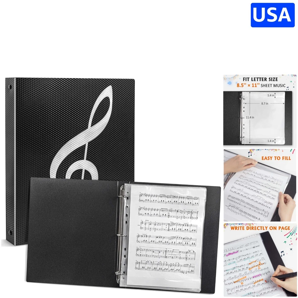 Organizador de música para escribir - Carpeta de 80 páginas, perfecto para sesiones de práctica Foto 1 de 4
