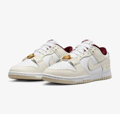 Nike W Dunk Low SE White Phantom Just Do It Shoes NEW WMN SZ 8.5 OR Mens 7🎁🎅 - Image 1 of 4