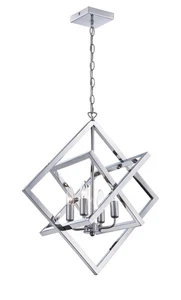 Lite Source LS-19889 Isidro 4 Light 18 inch Chrome Pendant Ceiling Light - Picture 1 of 1
