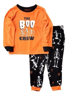 Jungen & Mädchen schwarz Boo Crew Halloween Shirt & Hose Pyjama Set Medium - Bild 1 von 8
