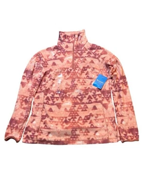 Columbia Mujer’s XL Arctic Air Estampado Media Cremallera Pullover Chaqueta Ajuste Activo Foto 1 de 4