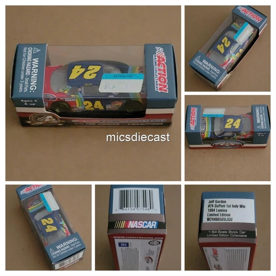Clásico 1994 Jeff Gordon #24 Dupont 1st Indy Brickyard Win 1:64 Diecast HMS NUEVO EN CAJA Foto 1 de 4