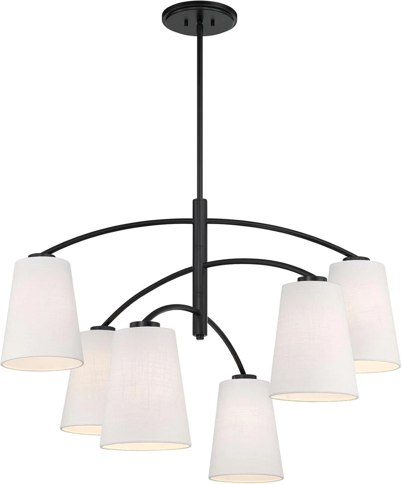 Lámpara de araña de lino Headington Minka Lavery 5397-66A 6 luces 600 vatios 27" x 40" Foto 1 de 1