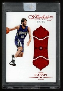 OMRI CASSPI /15 MINT KINGS RUBY DIAMOND GEM PATCH 106 SP 2015-16 PANINI FLAWLESS
