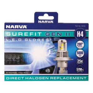 Narva Surefit H4 LED Headlight Bulb Gen II 12v 5000L 5700K Fits Direct Fit Globe - Picture 1 of 10